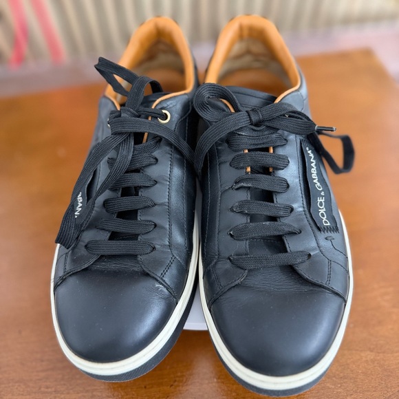 WOW 🔥 DOLCE & GABBANA 🩶 Luxury Low Top Leather Mens Size 7 Sneakers (Authentic)! - Picture 6 of 17